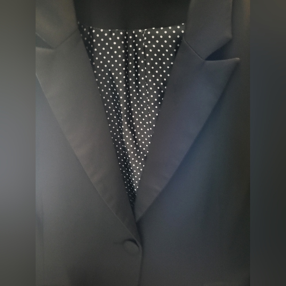 Classic Single-Button Black Blazer Jacket Open Po… - image 4